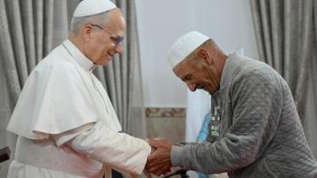 Papa durante a visita (@Vatican Media)  Notícias Católicas